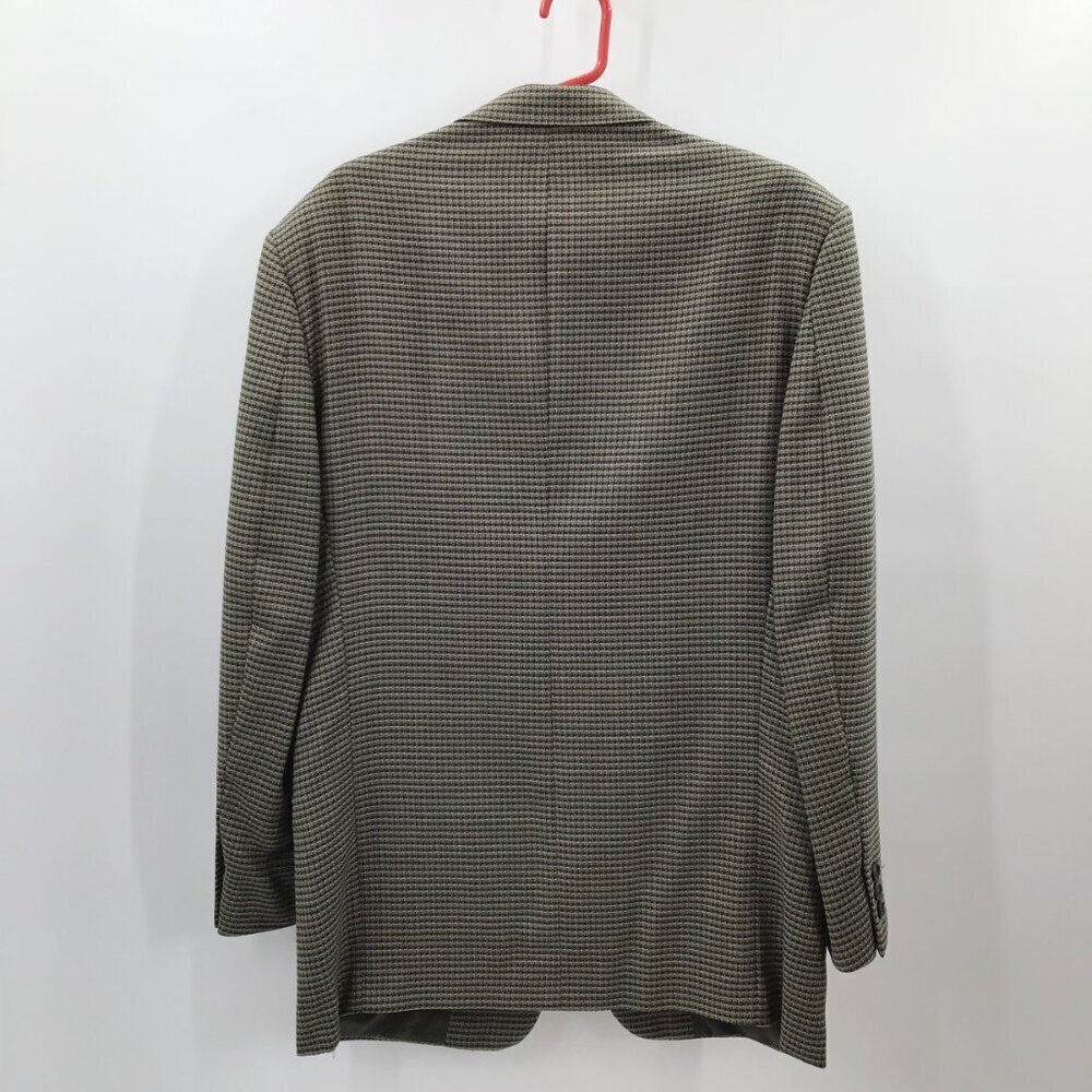 VTG Daniel Hechter Foley's Blazer 44 Chest Sport Coat Check Black Tan USA Made - Picture 2 of 13